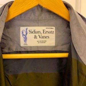 Sidan, Ersatz and Vanes silk color block shirt - size 15.5